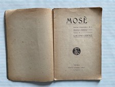 Mose’ libretto opera con firma autografa del musicista Giacomo Orefice