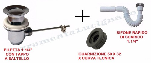 Kit piletta scarico lavandino - kit,