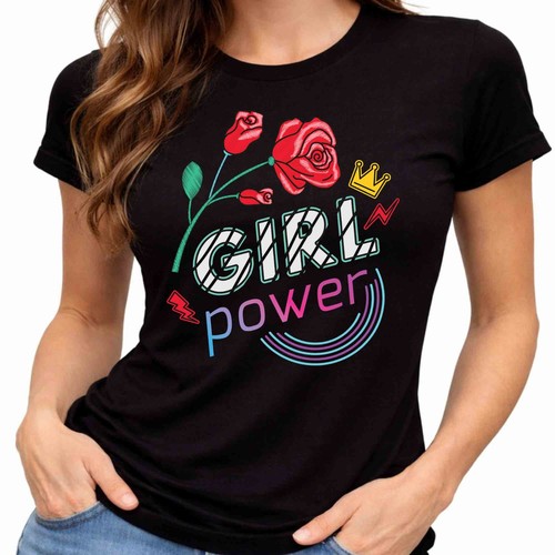 Maglietta ragazza power - maglietta, rose