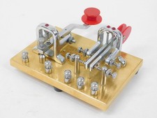 Vibroplex Oro Vintage Doppio Iambic Dritto Ham Radio Codice Morse Chiave (bello)