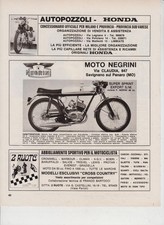 advertising Pubblicità-MOTO NEGRINI SUPER SPRINT 50 1971 MOTOITALIANE MOTOSPORT