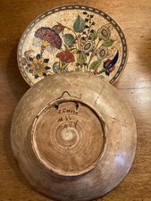 Coppia Di Piatti G. Giotto Dipinti A Mano, Primi '900