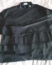 Vintage golf Polo Ralph Lauren Shirt girocollo nera large manica lunga