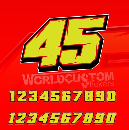 Adesivi stickers numeri gara - numeri,