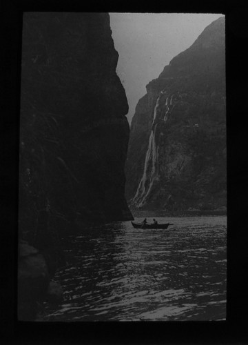 Magic lantern slide - lantern, norway
