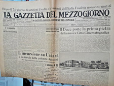 1936 "IL DUCE PONE LA PRIMA PIETRA DELLA NUOVA CITTA' CINEMATOGRAFICA" CINECITTA