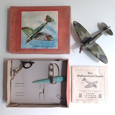 Lehmann 819 - kit completo aereo caccia Heinkel He 70 tin toy Germania 1943 box