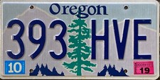 TARGA USA auto OREGON albero