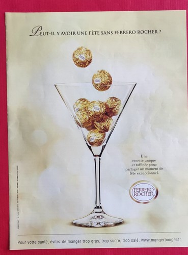 Publicité presse ferrero - publicité,