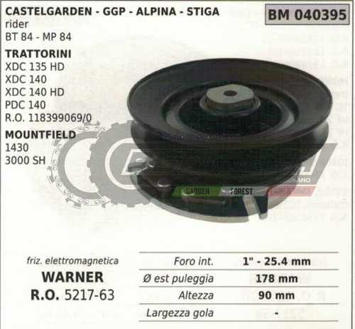 Frizione warner trattorino - frizione,