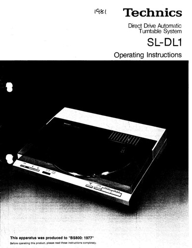Technics dl1 giradischi - sl-dl1,