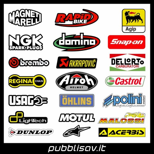 Kit adesivi moto sponsor - kit,