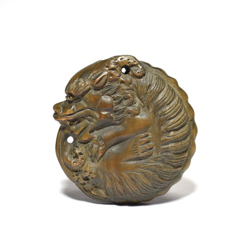 Netsuke leone bosso giapponese - netsuke,