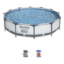 Bestway Piscina con pompa filtro (366x76cm) per 3 - 4 persone STEEL PRO MAX