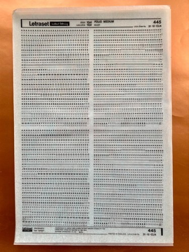 Letraset 445 folio - letraset,