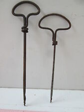 2 VECCHIE ANTICHE TRIVELLE  PER LEGNO  ATTREZZI DA LAVORO ARTIGIANATO MESTIERI