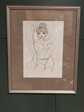 Litografia nudo femminile - litografia,