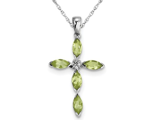Ciondolo croce peridoto - , 1,20