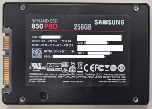 Ssd samsung 850 pro 256gb - samsung,