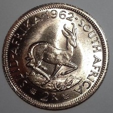 2 RAND RIEBEEK SUD AFRICA IN ORO 917/1000 CONDIZIONI FDC 1962 PERFETTO