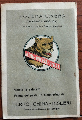 1909 calendario acqua minerale - 1909,