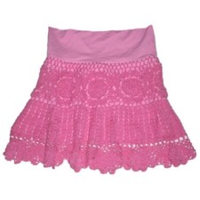 Gonna bambina rosa tricot e