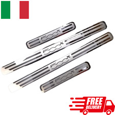 Set 4 Battitacco Pedane Sottoporta in Lamina di Acciaio per Fiat 500X 500 X