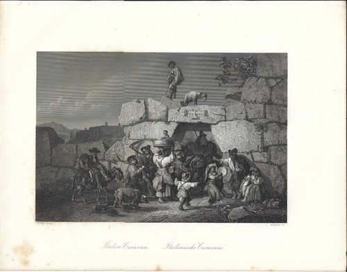 Stampa antica paesaggio - antica,