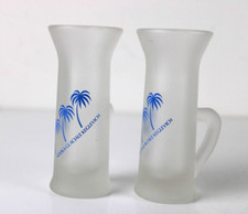 2x BICCHIERI IN VETRO Trasparente SHOT Vodka GLACIALE KEGLEVICH ANNI '80 VINTAGE