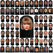 Passamontagna Maschera 3D Prank Copricapo Scaldacollo Sottocasco- Celebrity Face