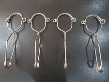 STOCK 4 PINZE DI ANCORAGGIO IN ACCIAIO X FUNE,TUBI, BARRE 105mm(MAI USATO)