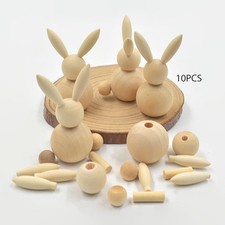 10 pezzi di bambole di legno