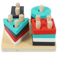  1 set di pappagalli giocattolo gabbia per uccelli mini blocco di legno