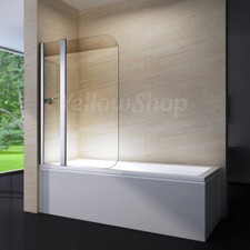 PARETE SOPRAVASCA BOX CABINA DOCCIA VASCA CRISTALLO ANTA BATTENTE BAGNO 120