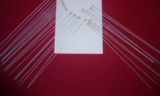 15 PAIA FERRI AGHI MAGLIA N° 2 ALLUMINIO 38 cm COLOR GRIGIO MARCA BBB VINTAGE