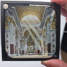 Glass magic lantern slide - slide, st