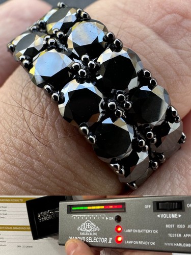 Anello moissanite nera vero - anello,