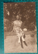 FOTO DONNA SABELLA ELEGANTE CON CAPPELLO MURETTO ALASSIO 1930 C. ( F 39 )
