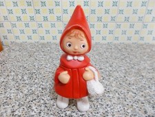 CAPPUCCETTO ROSSO LEDRA 1970 IN GOMMA E FISCHIO tipo RUBBERTOYS MOPLAS BABYPLAST