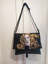 Borsa similpelle  dipinta a