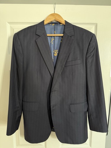 Scabal blue striped custom - blue,