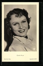 Attrice Carla Rust sorridente in camicia bianca, cartolina 