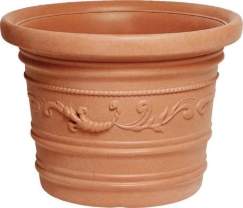 Vaso tondo festonato - festonato, resina