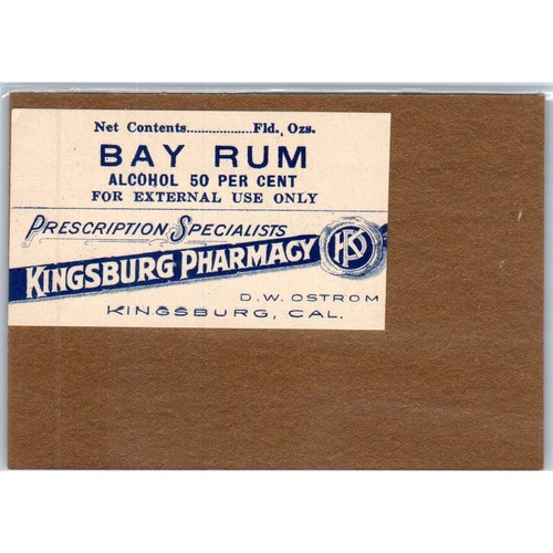 Kingsburg pharmacy ostrom - kingsburg, d.w.