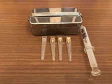 vintage SIRINGA in vetro ICO ROSE DIAMANT GLAS _ bollitore in acciaio e aghi