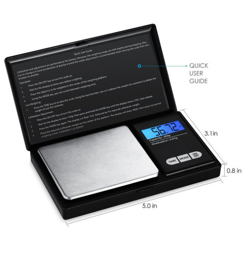 Bilancia digitale nera 500 - , g