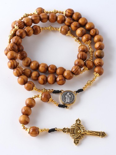 Collana rosario legno