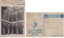 PALERMO: 1926 palazzo Arcivescovile-atrio /foto Loiacono incollata su Franchigia