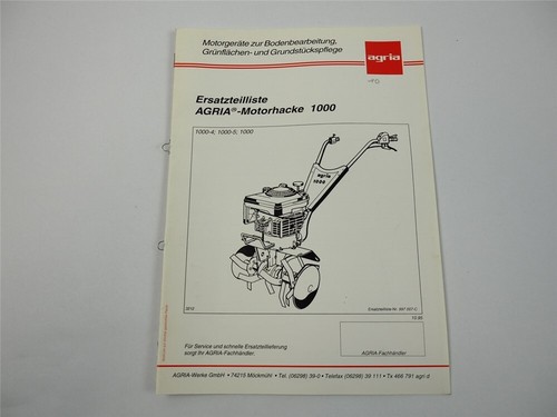 Catalogo ricambi motozappa