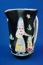 Cas Vietri Brocca caraffa vaso ceramica maiolica 1900 XX attrib. Irene Kowalisca